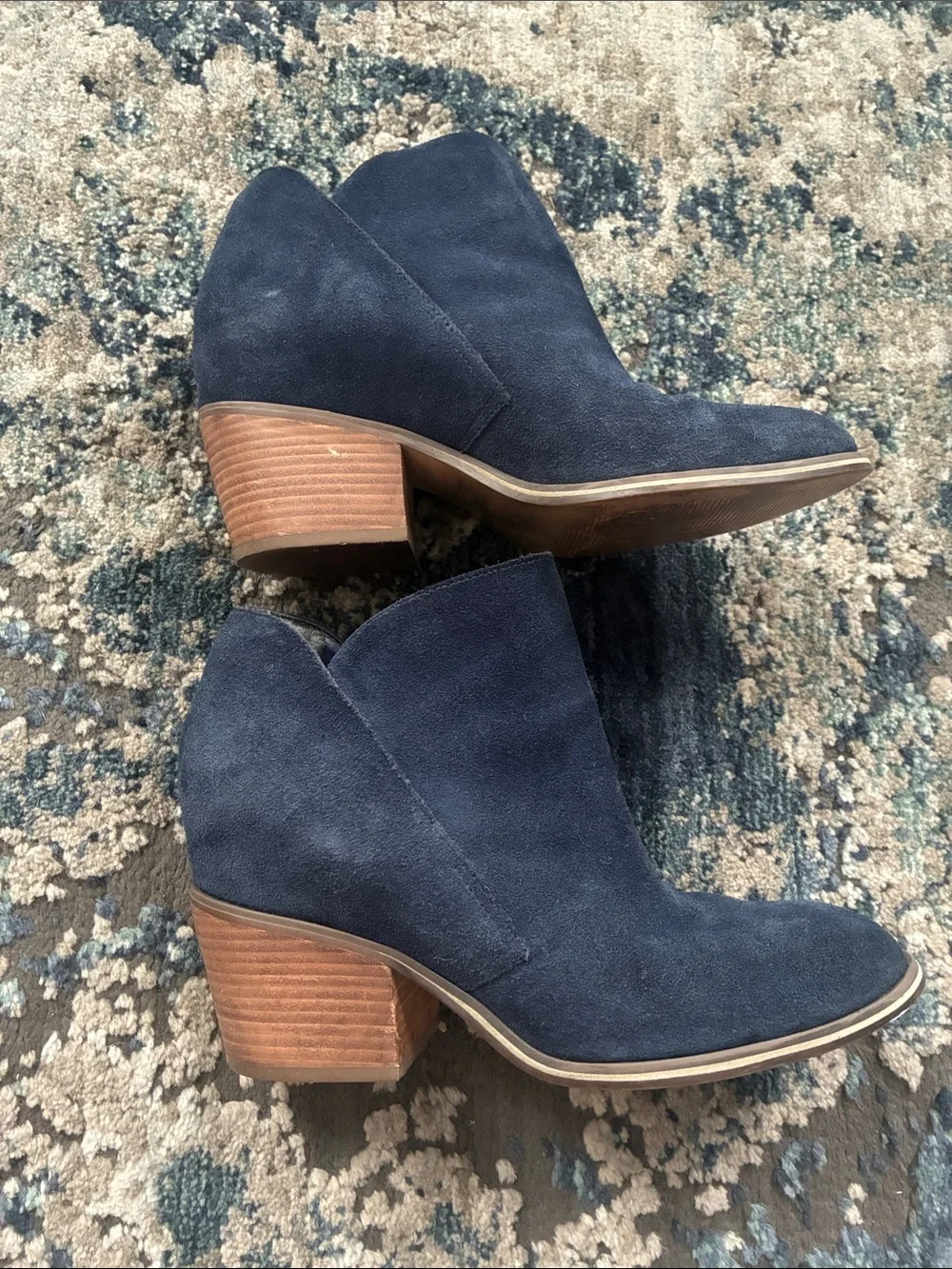 Jessica Simpson Navy Suede Ankle Booties